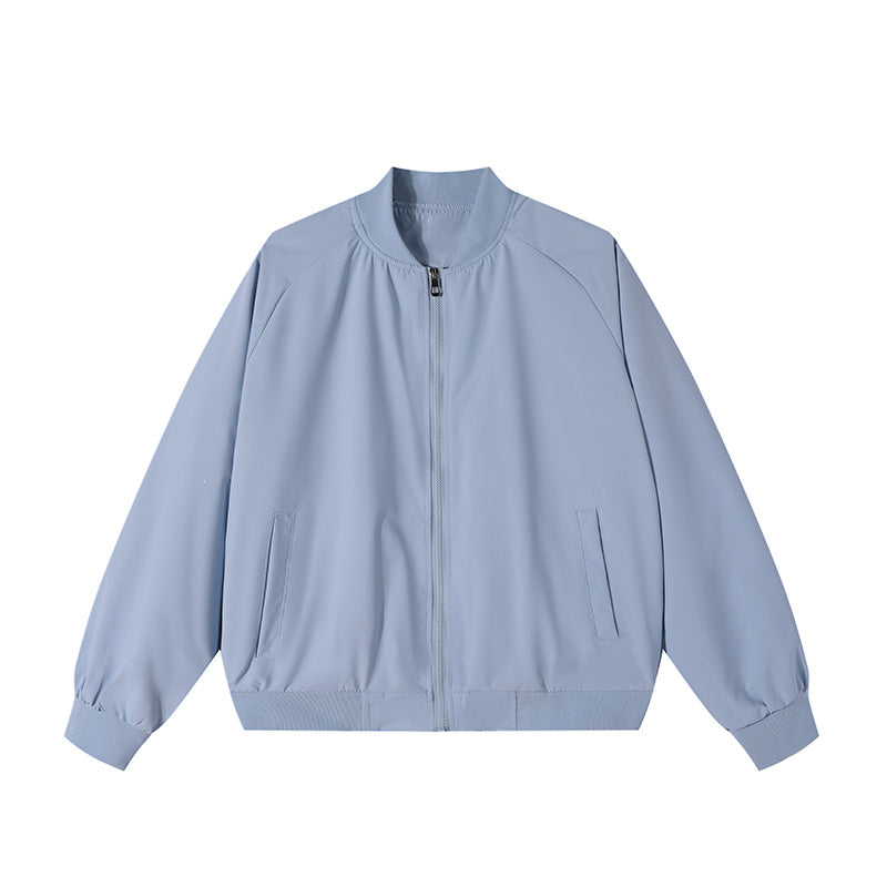 Herren Leichte Bomber-Übergangsjacke mit Raglanärmeln, geripptem Saum & windabweisender Hülle Drune