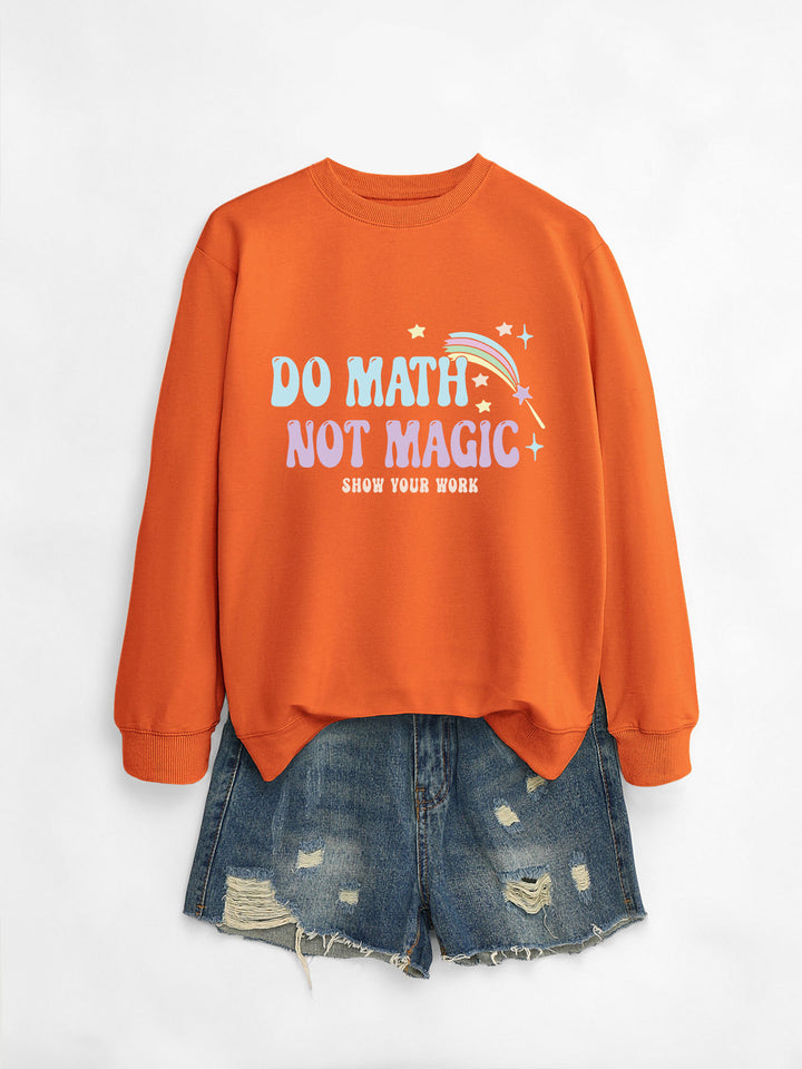 Damen lässiger Sweatshirt mit inspirierendem Mathematikmotiv Drune
