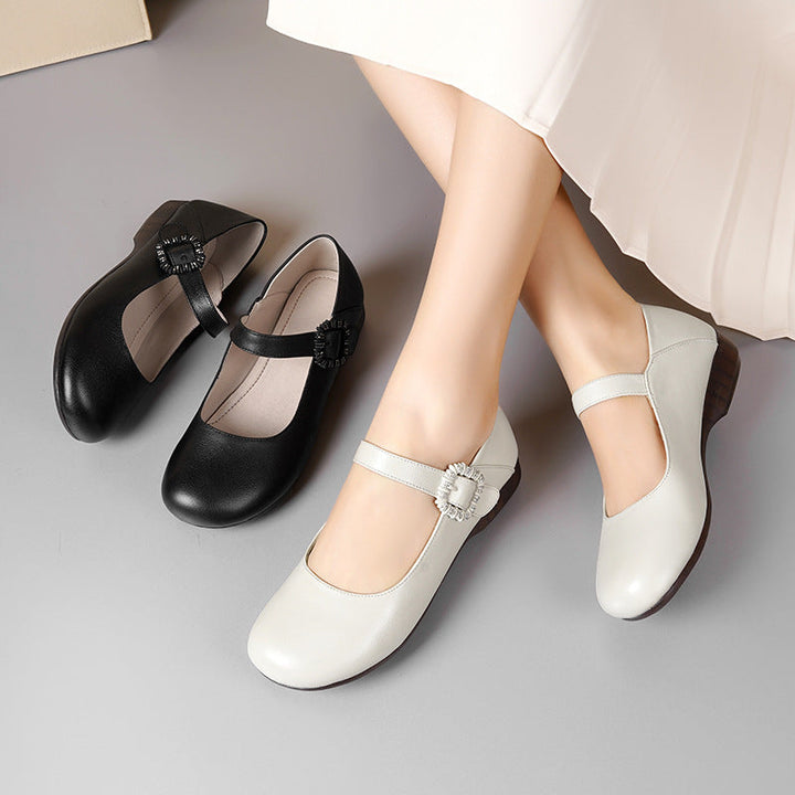 Damen Mary Jane Schuhe mit dekorativer Schnalle und komfortablem Blockabsatz Drune