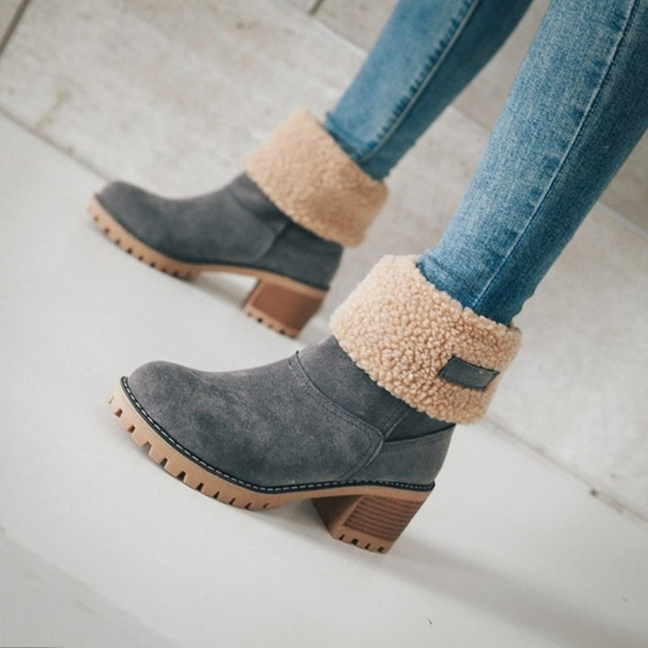 Damen Bequeme Stiefeletten mit wärmendem Futter Drune