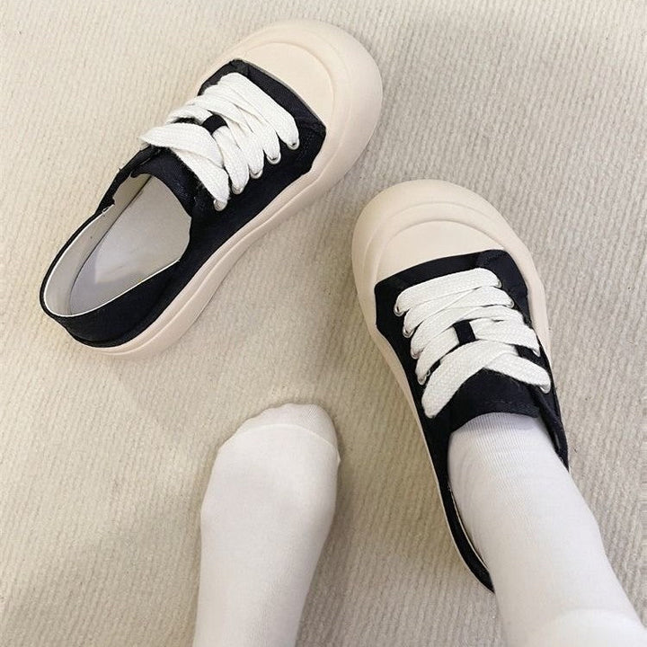 Damen Bequeme Sneaker aus hochwertigem Material mit elastischen Schnürsenkeln Drune