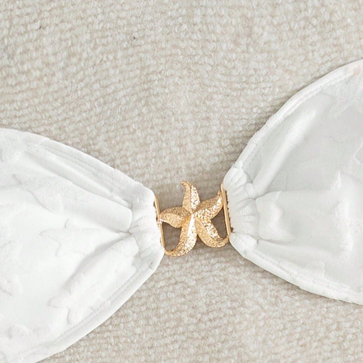 Damen Hochgeschnittenes Bikiniunterteil mit floralen Mustern Drune