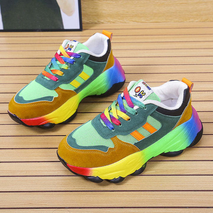 Damen Sportliche Sneakers mit farbenfrohen Akzenten und rutschfester Sohle Drune