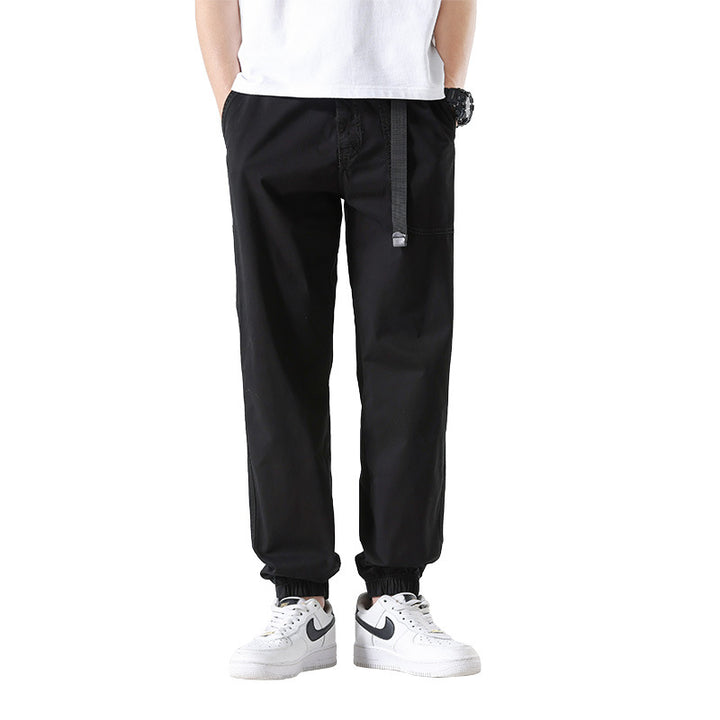 Herren Cargojoggerhose aus Baumwoll-Twill mit Tunnelzugbund und geripptem Knöchelabschluss Drune
