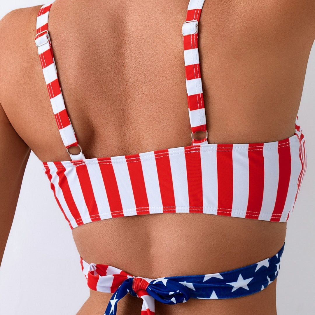 Damen Hochgeschnittener Bikini mit innovativem Wickeldesign Drune