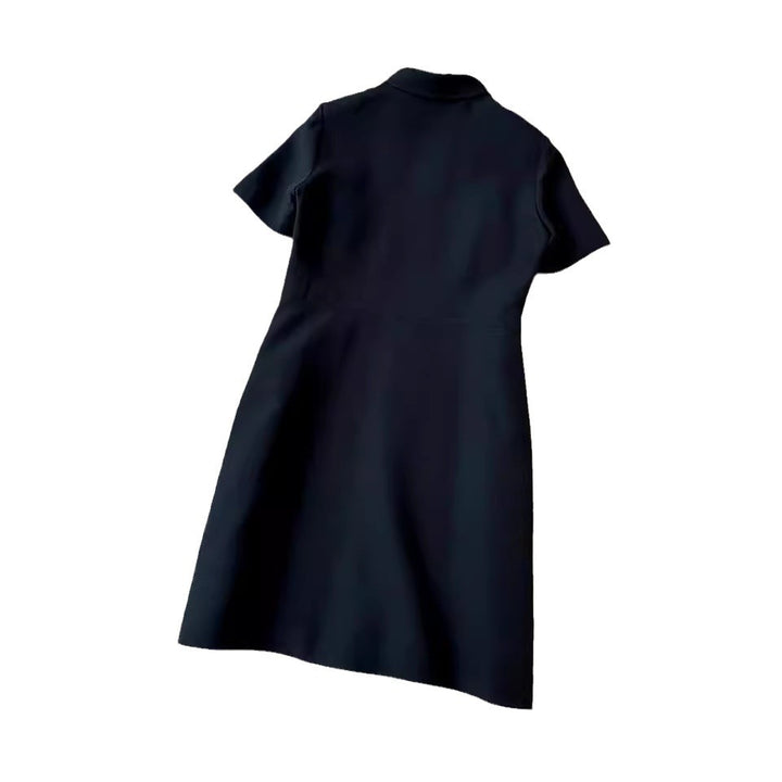 Damen Kurzärmeliges Hemdkleid mit verdecktem Zwei-Wege-Reißverschluss und taillierter Schnittführung Drune