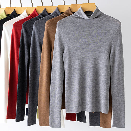 Damen Ultrafeiner Rollkragenpullover aus Feinstrick mit schmaler Silhouette Drune