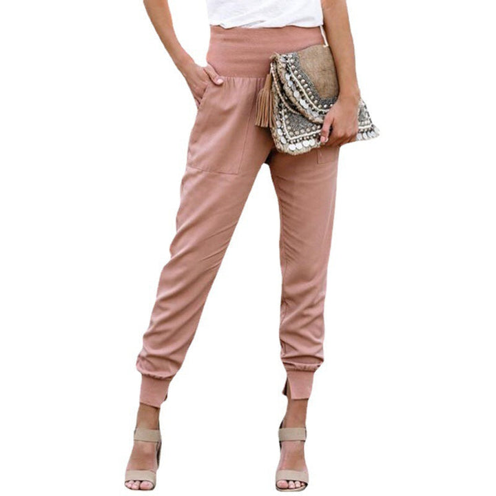 Damen bequem geschnittene Jogger-Hose mit seitlichen Taschen und Gummizug Drune
