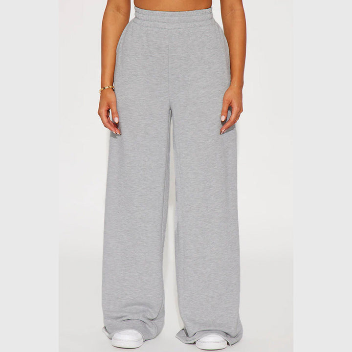 Damen nan weite High-Waist Loungehose mit elastischem Bund und praktischen Seitentaschen Drune