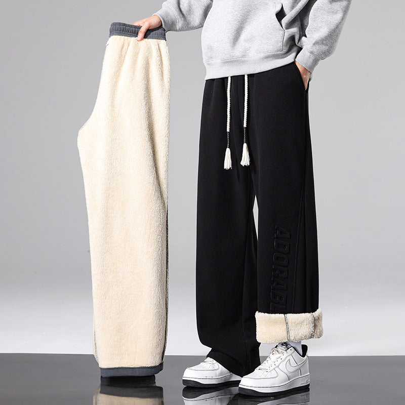Damen Weitgeschnittene Fleece-Hose