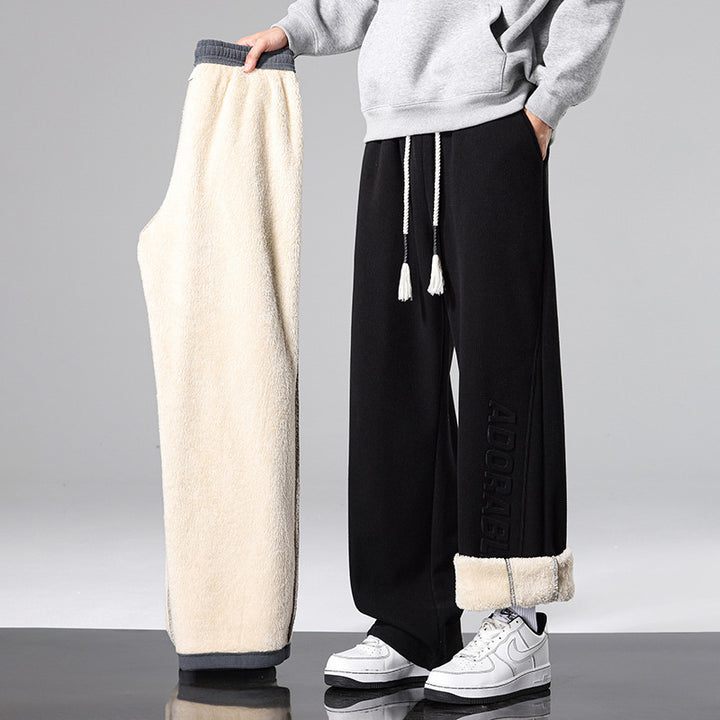 Damen Weitgeschnittene Fleece-Hose