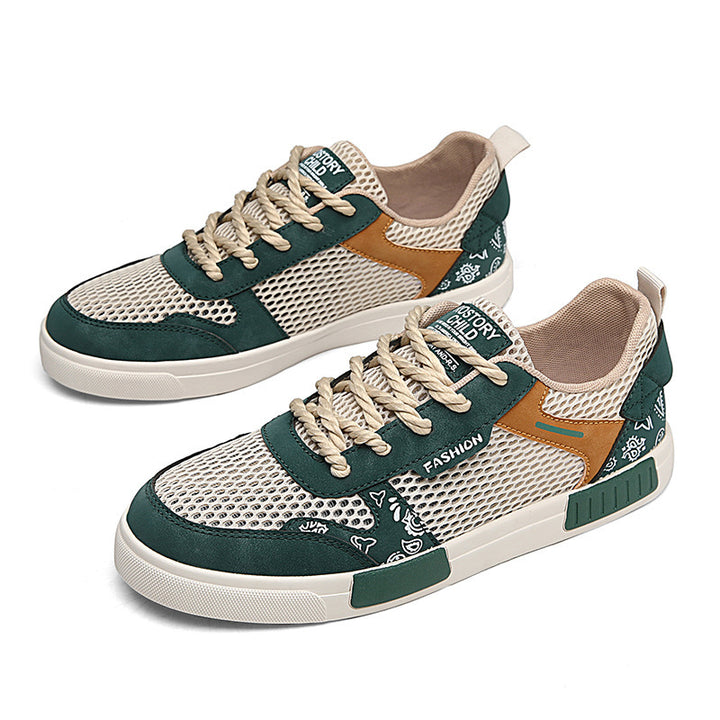 Unisex atmungsaktive Freizeit-Sneaker mit luftigen Mesh-Einsätzen und Bandana-Muster Drune
