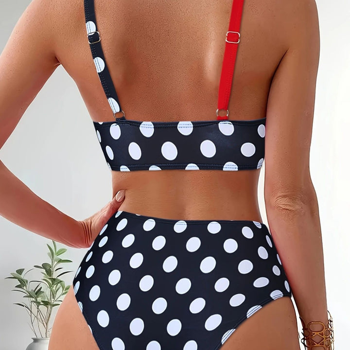 Damen Hochtailliertes Bikini-Set mit betontem Wickeldesign Drune