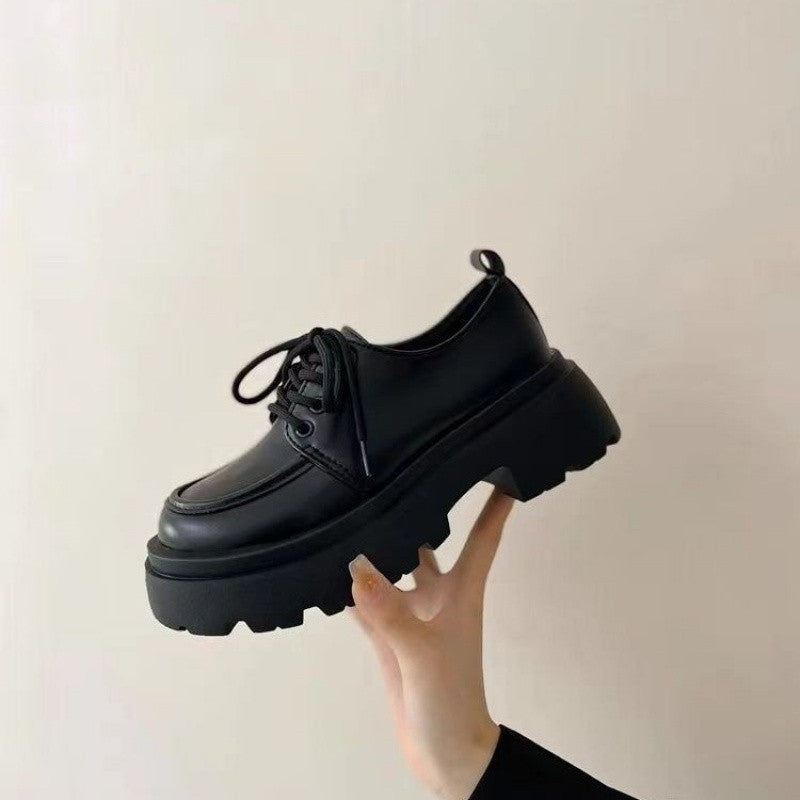 Damen Komfortable Schnürschuhe mit dicker Laufsohle und strapazierfähigem Obermaterial Drune