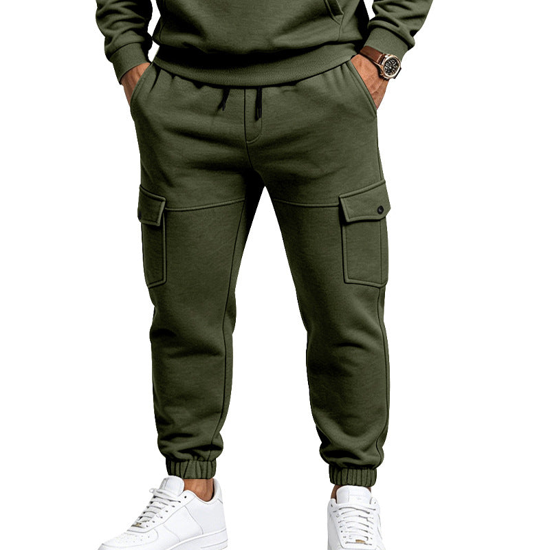 Herren Cargo-Jogginghose mit aufgesetzten Klappentaschen und elastischem Bündchen Drune