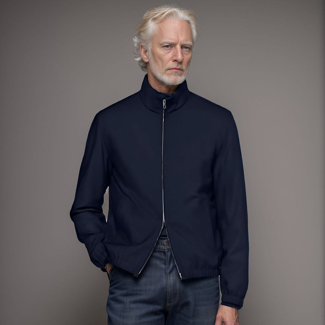 Herren elegante und funktionale Übergangsjacke mit hohem Kragen Drune