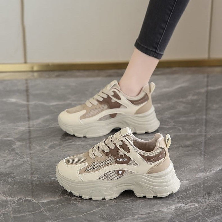 Damen Fashion Sneakers mit atmungsaktiver Mesh-Oberfläche und dämpfender Sohle Drune
