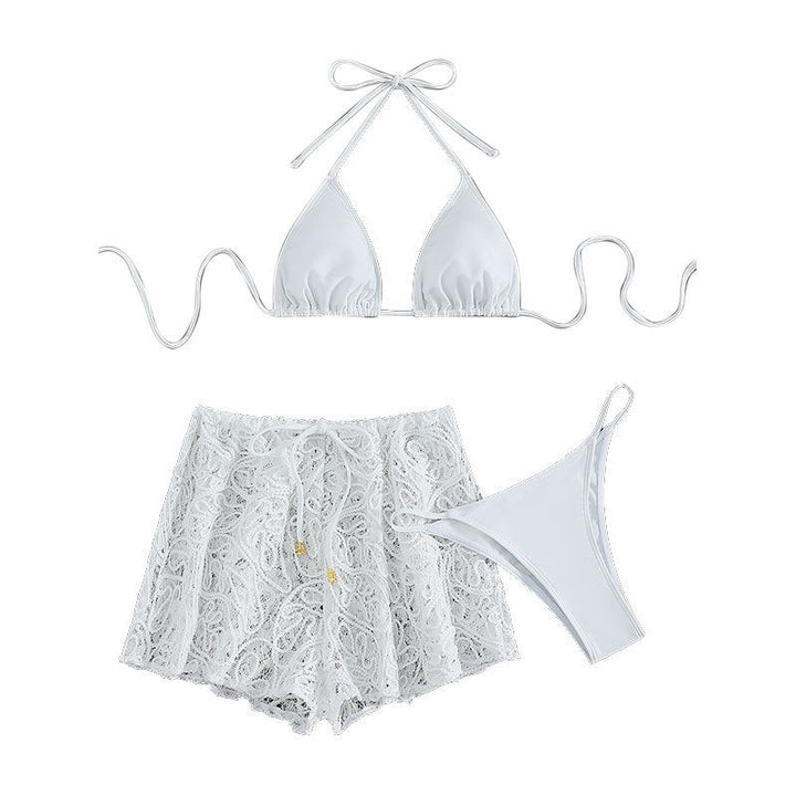 Damen Spitzeneinsatz Badeshorts Drune