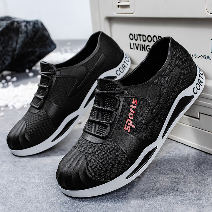 Herren Atmungsaktive Slip-On Freizeitsneaker mit verstärkter Zehenschutzkappe Drune
