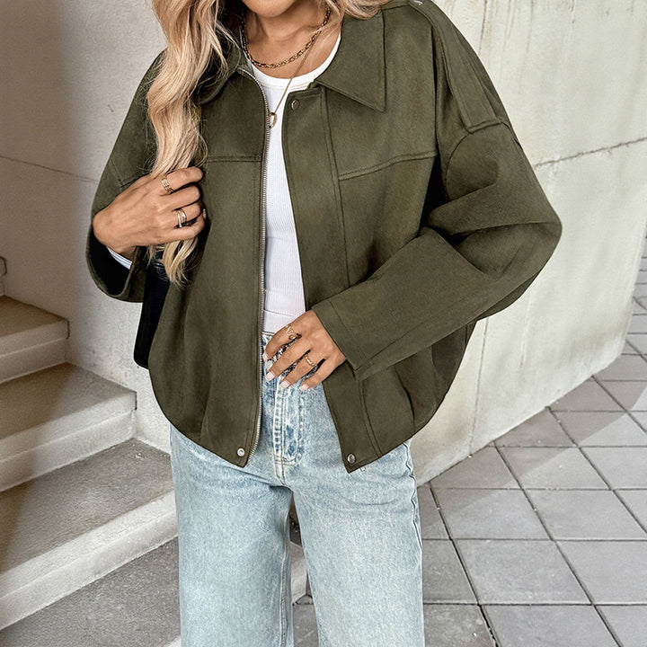 Damen Trendige Overshirt Jacke Drune