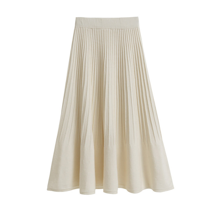 Damen Plissierter A-Linien Rock Drune