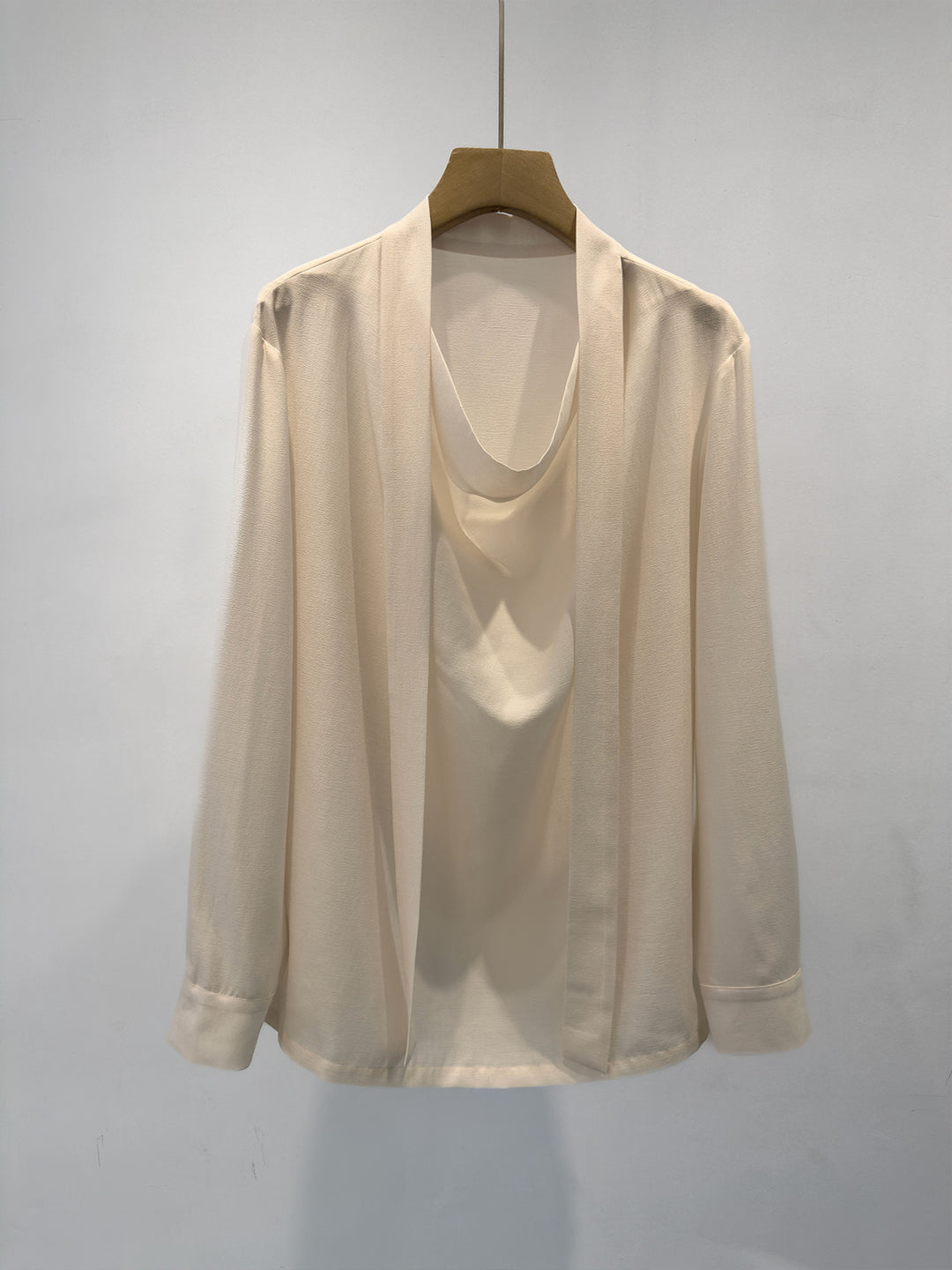 Damen Eleganter Drapierter Vordercardigan Drune