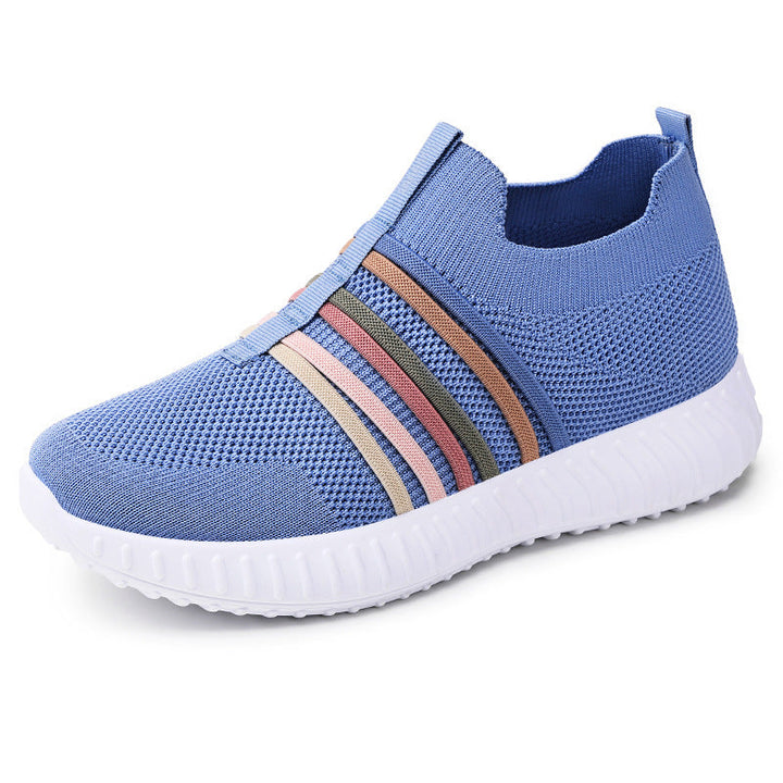 Damen Leichte und atmungsaktive Slip-On Sneakers mit elastischem Einsatz Drune
