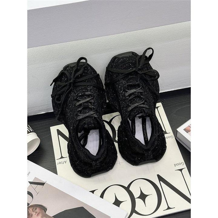 Damen Sportliche glitzernde Chunky-Sneaker mit gepolstertem Komfort Drune