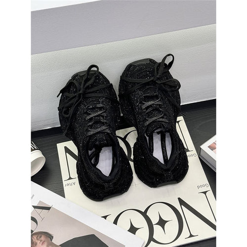Damen Sportliche glitzernde Chunky-Sneaker mit gepolstertem Komfort Drune