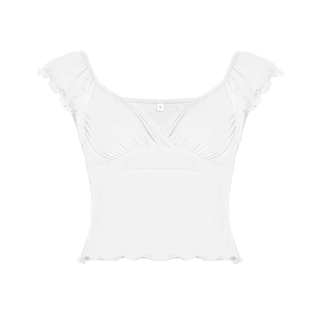Damen luftiges Oberteil mit Rüschendetails Drune