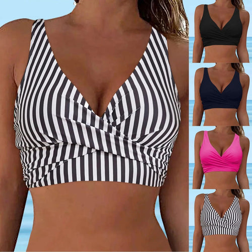 Damen komfortables Wickel-Bikinioberteil Drune