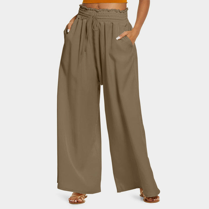 Damen Weite Freizeithose mit elastischem Bund und praktischen Taschen Drune