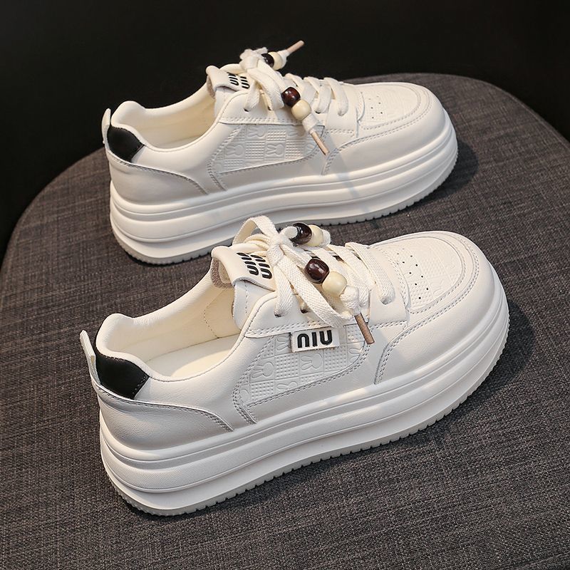 Damen Modische Sneakers mit elastischen Schnürsenkeln und dämpfender Sohle Drune