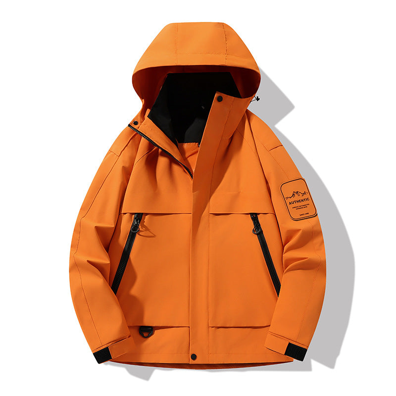 Herren multifunktionale Wasserfeste Softshell-Regenjacke mit abnehmbarer Fleece-Innenjacke Drune