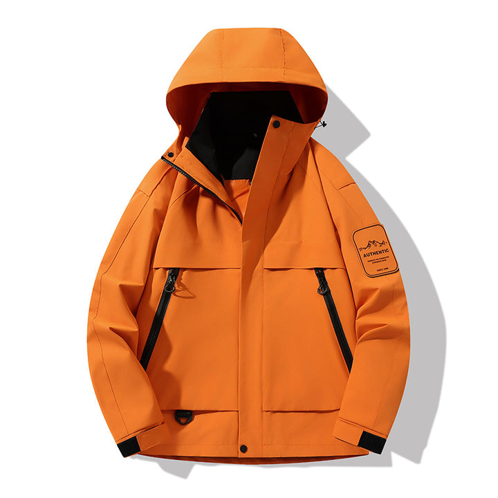Herren multifunktionale Wasserfeste Softshell-Regenjacke mit abnehmbarer Fleece-Innenjacke Drune
