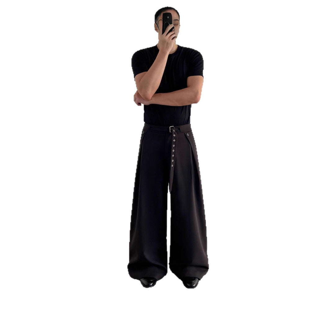 Damen Weitgeschnittene Hochtaillierte Stoffhose Drune