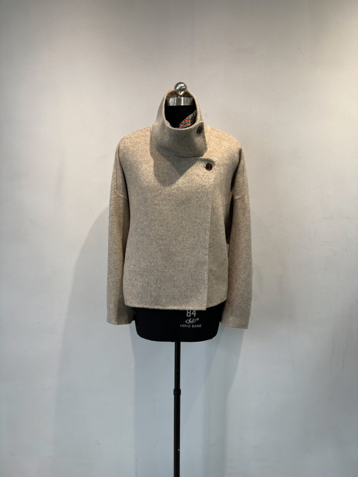 Damen Gemütlicher Oversized Mock Neck Pullover Drune