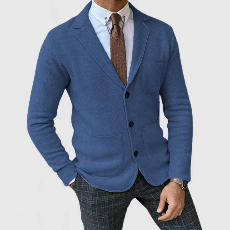 Herren elegante Strickjacke mit Taschen Drune
