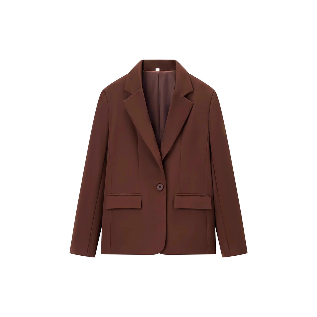Damen nan elegantes zweiteiliges Tailored-Blazer- und Palazzo‑Hosen-Set mit weiten Bein und Pattentaschen Drune