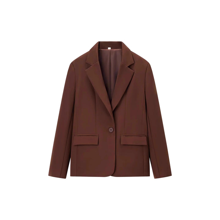 Damen nan elegantes zweiteiliges Tailored-Blazer- und Palazzo‑Hosen-Set mit weiten Bein und Pattentaschen Drune