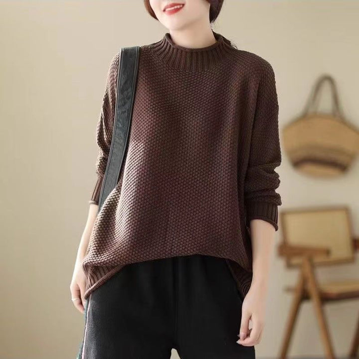 Damen Grobstrickpullover Drune