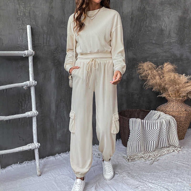 Damen Lässiges Relaxed-Fit Jogginganzug Drune