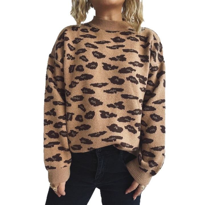 Damen Strickpullover mit modernem Tiermuster und lässigem Schnitt Drune