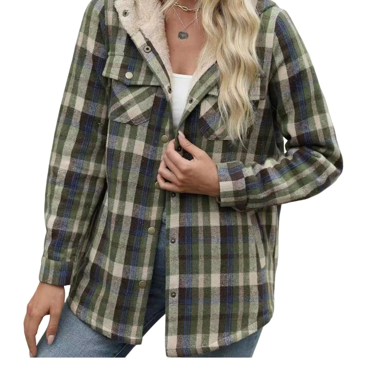 Damen Flanelljacke mit Fleecefutter Drune