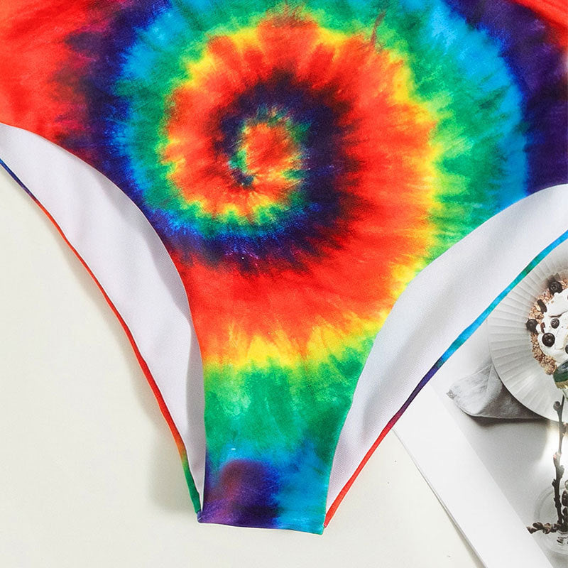 Damen Sportliches Tie-Dye Bikini-Set Drune