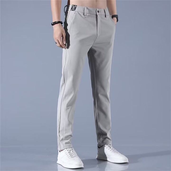 Herren moderne sportliche Chino-Hose mit elastischem Bund und funktionalen Taschen Drune