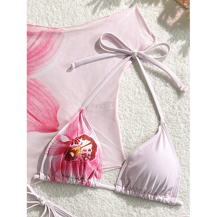 Damen Bikini-Set mit floralem Overlay Drune
