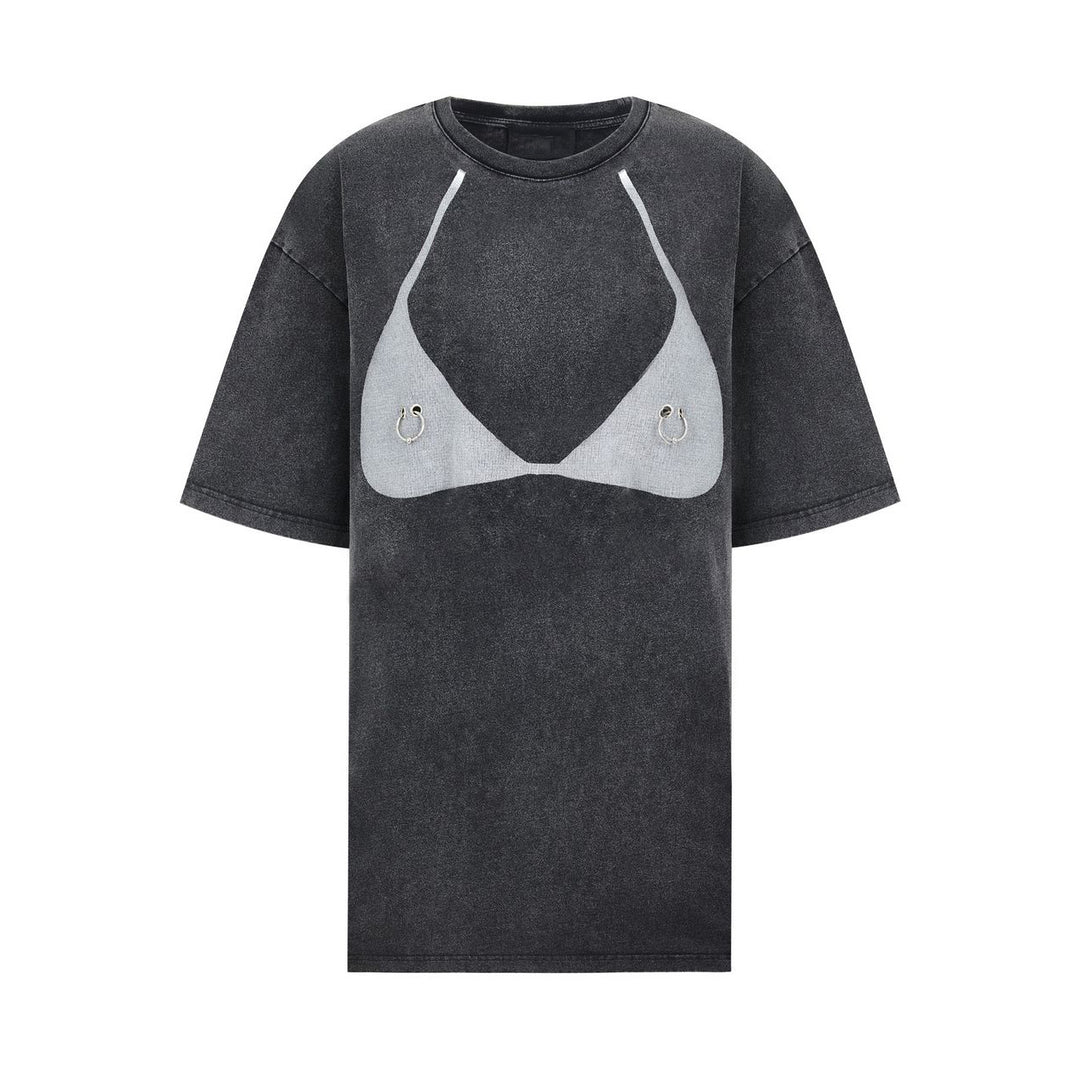 Damen T-Shirt mit einzigartigem Bikini-Aufdruck Drune