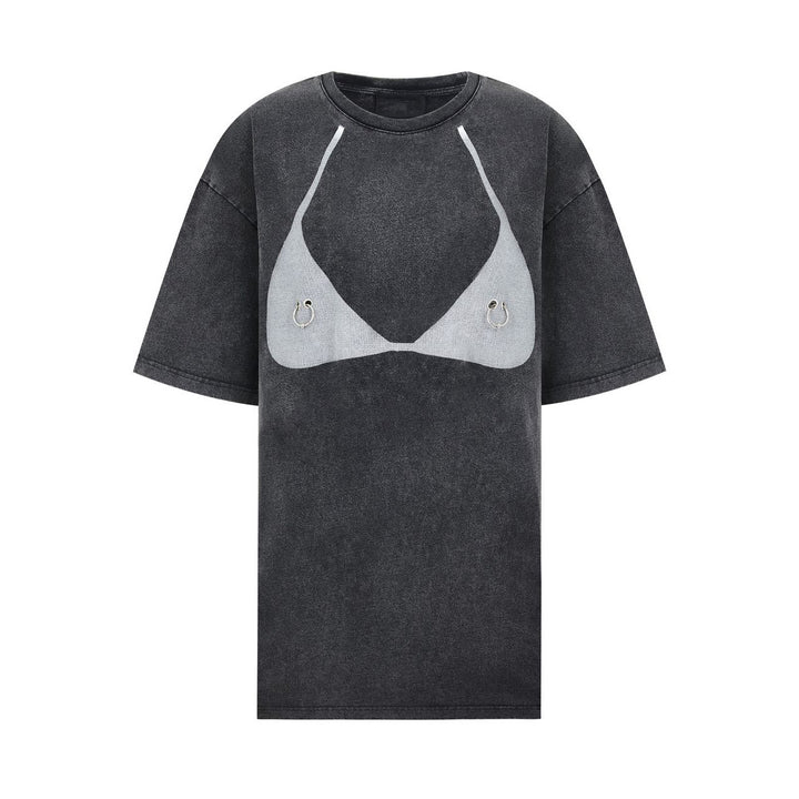 Damen T-Shirt mit einzigartigem Bikini-Aufdruck Drune