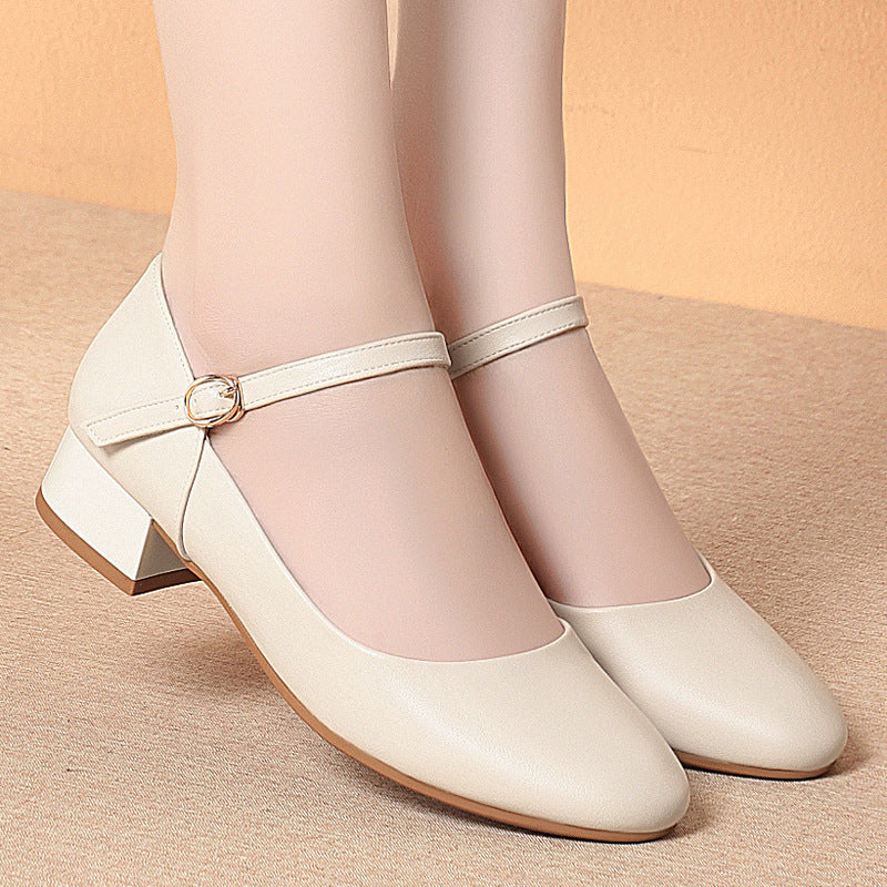 Damen Ballerinas mit modischem Riemchen und bequemer Absatzhöhe Drune